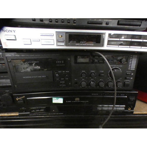 2361 - Hi-fi job lot: Sherwood CDC5030R, Interm tape deck, Sony direct comparator, Goodmans stereo tuner