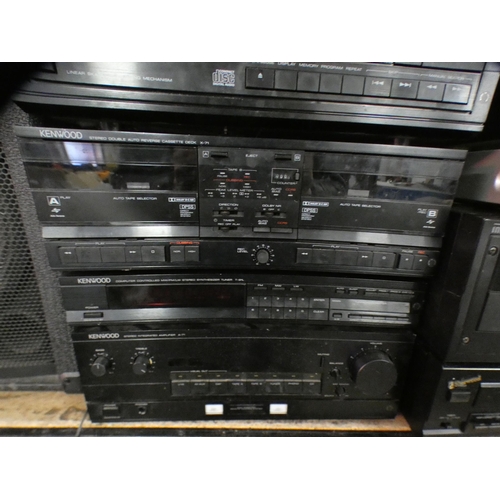 2362 - Kenwood 5-piece hi-fi stack system CD, tape, tuner, amp phono/turntable