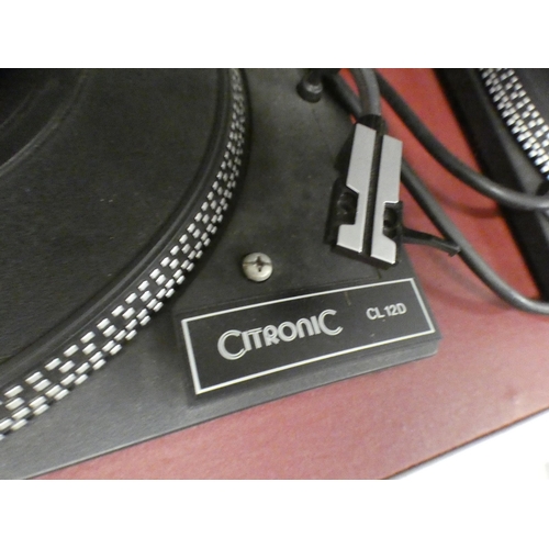 2418 - Citronic EL 12D Cloud Series 7S twin DJ deck in case