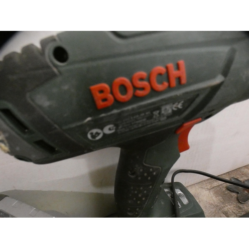 2514 - Bosch drill with charger & drill with Ryobi battery & charger