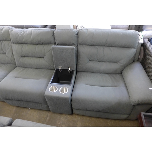 1566 - Justin Grey Fabric  Reclining Sectional corner Sofa    , Original RRP £1833.33  ( 4091-7)  * This lo... 