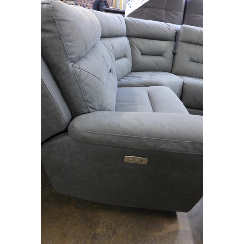 1566 - Justin Grey Fabric  Reclining Sectional corner Sofa    , Original RRP £1833.33  ( 4091-7)  * This lo... 