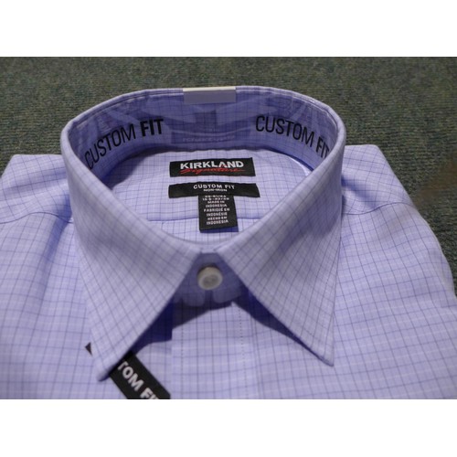 3192 - Quantity of men's Kirkland Signature custom fit shirts, (mix of sizes) * this lot is subject to VAT