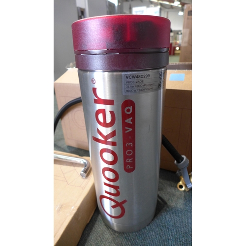 3001 - Quooker Nordic Square Boiling Water Tap Chrome (QW470548) & Quooker VAQ E - Pro3 Tank (VCW480299)  *... 
