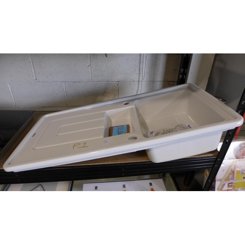 3005 - Blanco 1.5 White Ceramic Sink  * This lot is subject to vat