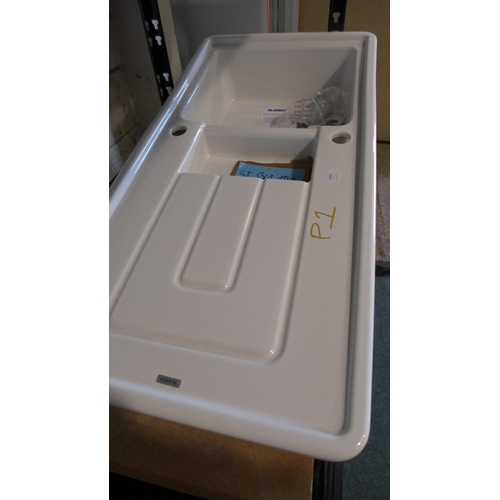 3005 - Blanco 1.5 White Ceramic Sink  * This lot is subject to vat