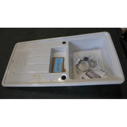 3005 - Blanco 1.5 White Ceramic Sink  * This lot is subject to vat