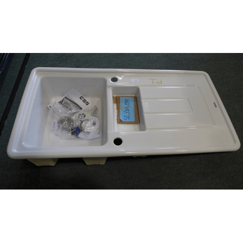 3005 - Blanco 1.5 White Ceramic Sink  * This lot is subject to vat