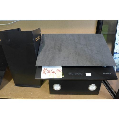 3009 - Faber Black & Grey Chimney Cooker Hood  * This lot is subject to vat