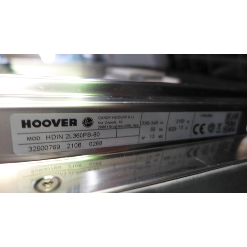 3018 - Hoover H-Dish 300- fully intergrated dishwasher  H820xW598xD550 - WiFi, Model: HDIN2L360PB Original ... 