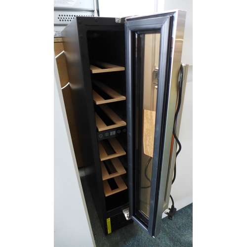 3023 - Viceroy Under Counter Wine Cooler, H870xW148xD570,   Model: WRWC15SS, Original RRP £240.83  + vat  *... 