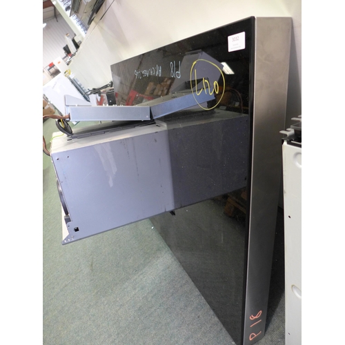 3032 - AEG Island Hood, Black Glass & Stainless Steel, H747xW1000xD700, Original RRP £1659 + vat * This lot... 