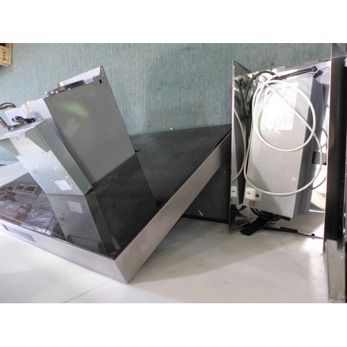 3032 - AEG Island Hood, Black Glass & Stainless Steel, H747xW1000xD700, Original RRP £1659 + vat * This lot... 