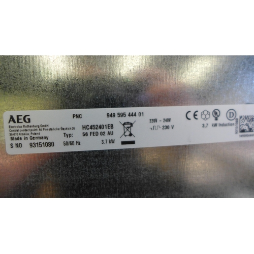 3035 - AEG Crystaline Induction 2-Zone Hob, H55xW360xD520   Model: HC452401EB, Original RRP £624.17 + vat  ... 