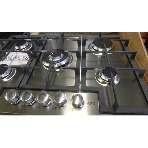 3039 - AEG Gas 5-Burner Hob, model: HGB75400SM H33xW594xD510  * This lot is subject to vat