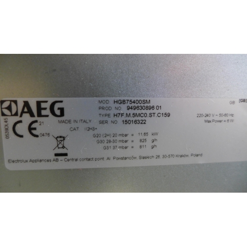 3039 - AEG Gas 5-Burner Hob, model: HGB75400SM H33xW594xD510  * This lot is subject to vat