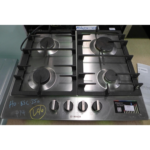 3049 - Bosch Gas 4-Burner Hob with Flameselect   H45xW582xD520, Model: PCP6A5B90, Original RRP £237.50  + v... 