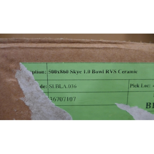 3055 - Skye Sink 1.0 Bowl RVS Ceramic, (500x860)  Model: BL452659, Original RRP £274.17 + vat * This lot is... 