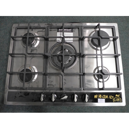 3058 - CDA Gas 5-Burner Hob H43xW680xD500, Model: HG7351SS * This lot is subject to vat