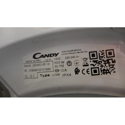 3096 - Candy Integrated Smart Washer Dryer (9 + 5kg)  Model: CBD495D1WE, H820xW600xD525, Original RRP £412.... 