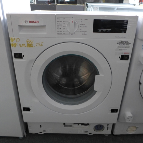 3097 - Bosch  Integrated Washing Machine Model: WIW28301GB, H818xW596xD544 Original RRP £654.16  + vat* Thi... 