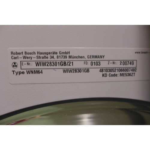 3097 - Bosch  Integrated Washing Machine Model: WIW28301GB, H818xW596xD544 Original RRP £654.16  + vat* Thi... 