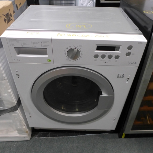 3107 - CDA Fully Integrated Washer/Dryer (8 + 6kg) H825xW595xD540, Model: CI981 * This lot is subject to va... 