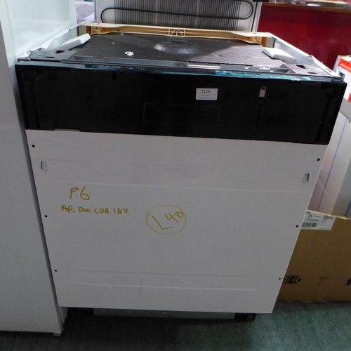 3124 - CDA  Integrated  Dishwasher H820xW448xD550, Model: CDI6121 * This lot is subject to vat