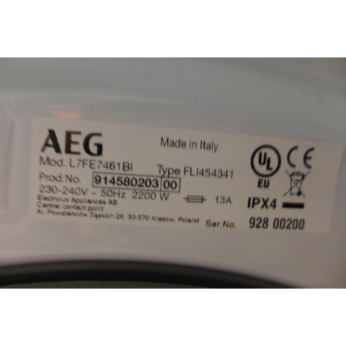 3128 - AEG Integrated Washing Machine (7kg)  H819xW596xD540, Model: L7FE7461BI, Original RRP £659 + vat  * ... 