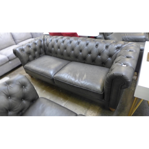 1352 - New Allington 3 Seater Grey Leather Sofa: 5858Ls , Original RRP £1666.66 + vat, (4095-6)  * This lot... 