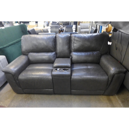 1488 - Maxwell 2 Seater Grey  Recliner Leather      , Original Rrp £1166.66 + Vat( 4094-6) * This Lot Is Su... 