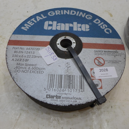 2028 - 10 Grinding discs for metal 230 x 6 x 22.23mm