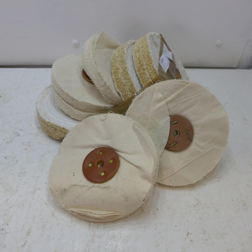 2039 - 8 Buffing wheels - unused