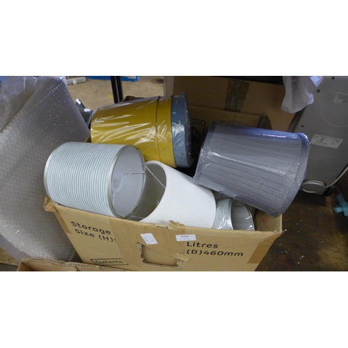 2064 - Box of approx. 25 unused Dunelm lamp shades