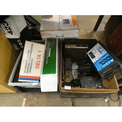 2143 - 2 Boxes of assorted ham radio & radio controlled items (12 in total)