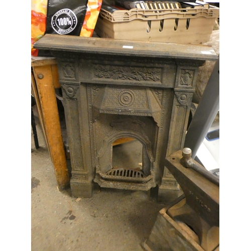 2169 - Vintage cast metal fireplace