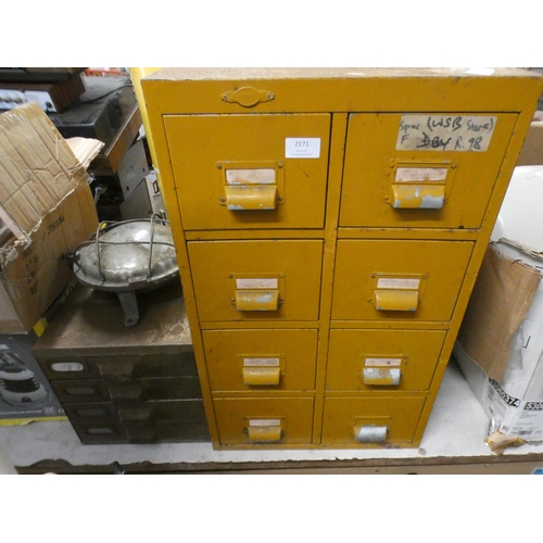 2171 - 8-Drawer filing cabinet/office drawers & 4 drawer unit