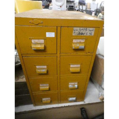 2171 - 8-Drawer filing cabinet/office drawers & 4 drawer unit