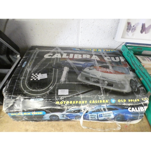 2212 - Scalextric Calibra Cup with 2 cars - W & 1 other Mini Cooper