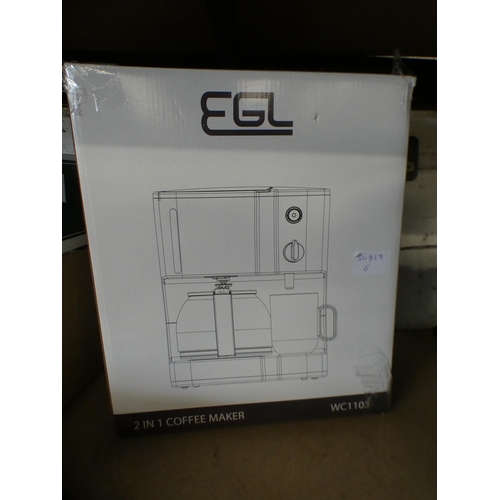 2217 - EGL coffee machine & water dispenser boxed