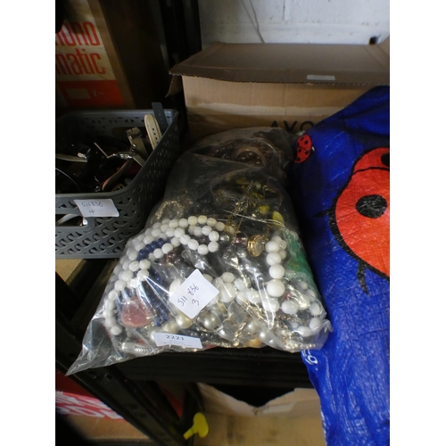 2221 - 2 Bags of costume jewellery