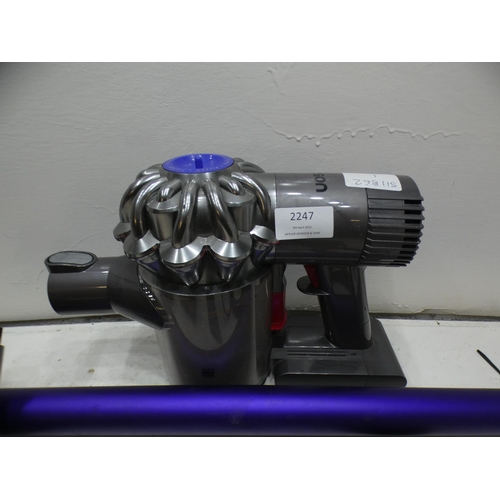 2247 - Dyson V6 Animal cordless with charger dock and attachments