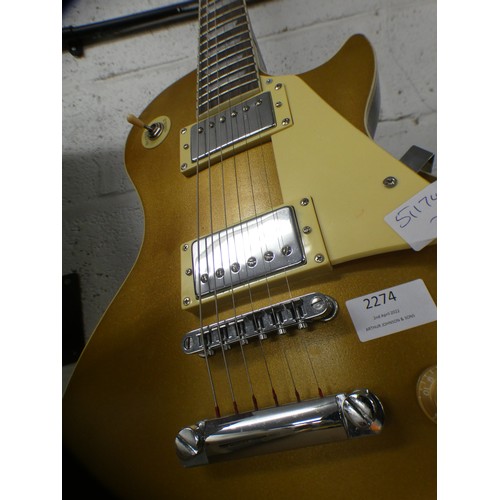 2205 - A Korean copy of a Gibson gold electric guitar