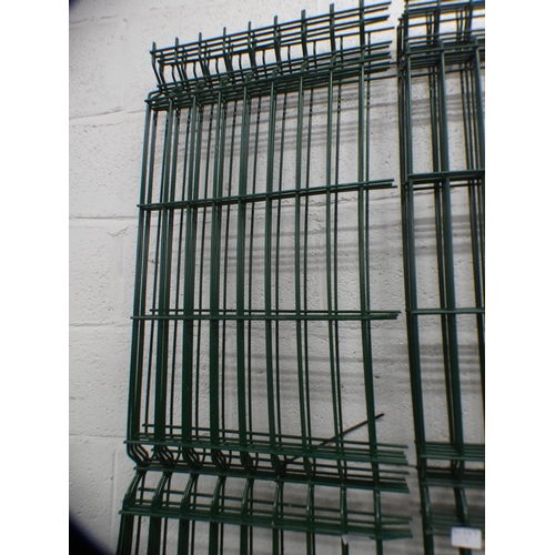 2297 - 5 8ft x 1ft Sections of plastic coated metal mesh fencing