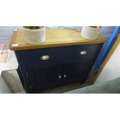 1388 - A Bergen blue painted and oak small sideboard *This Lot is Subject to VAT*