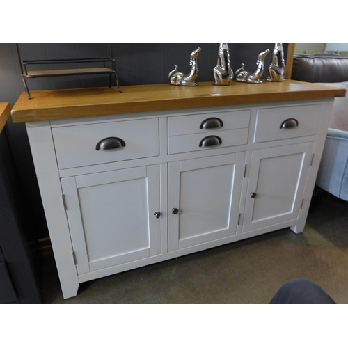 1441 - A Hampshire white painted and oak large sideboard *This Lot is Subject to VAT*