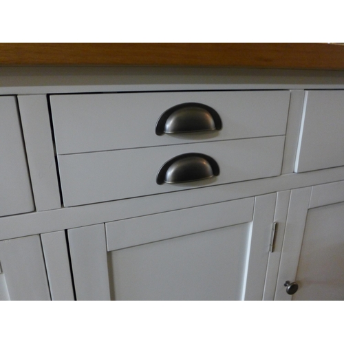 1441 - A Hampshire white painted and oak large sideboard *This Lot is Subject to VAT*