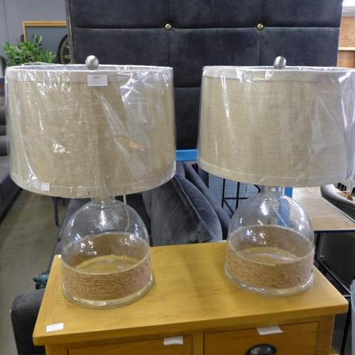 1468 - A pair of Besp-Oak large lamps