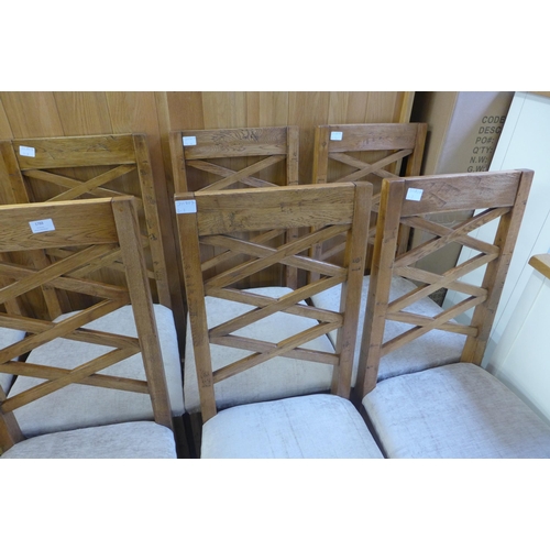 1788 - A set of eight oak dining chairs