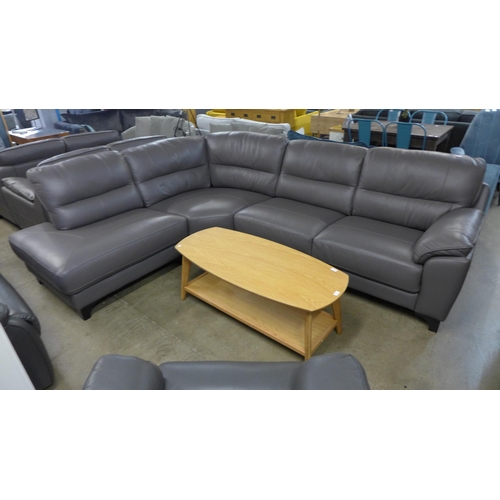 1303 - A Sisi Italia grey leather corner sofa, RRP £3249